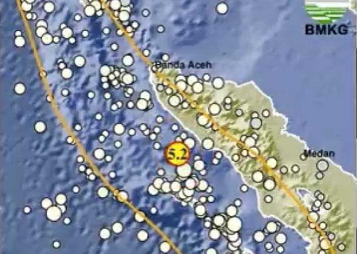 Gempa Magnitudo 5,1 Guncang Aceh Malam Ini Akibat Aktivitas Sesar Lokal