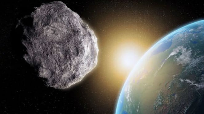 Asteroid mendekati Bumi.